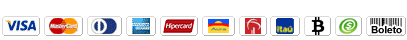 Bitcoin, visa, mastercard, bradesco, pagseguro, unibanco, banco do brasil, aura, hipercard, ita�, amex, american express, boleto, cart�o de cr�dito